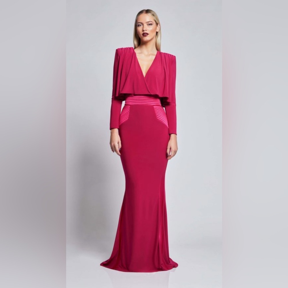 Zhivago The Will Jersey Gown Rouge Size US 4